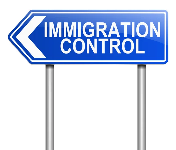 Concept de contrôle de l'immigration . — Photo