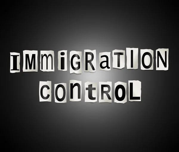 Concetto di controllo dell'immigrazione . — Foto Stock