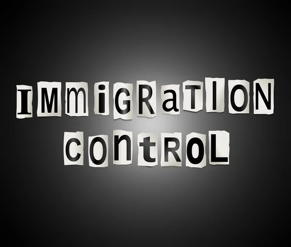 Einwanderungskontrollkonzept. lizenzfreie Stockfotos