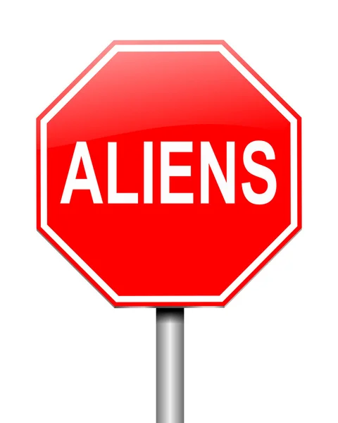 Aliens unterzeichnen Konzept. — Stockfoto