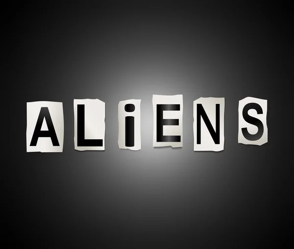 Conceito de palavra alienígena . — Fotografia de Stock