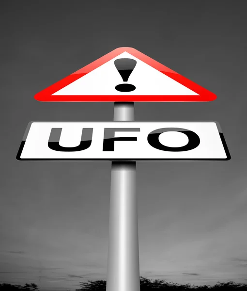 UFO teken concept. Rechtenvrije Stockafbeeldingen