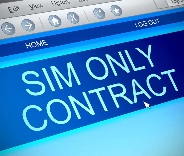 SIM tylko koncepcja kontrakt. — Zdjęcie stockowe