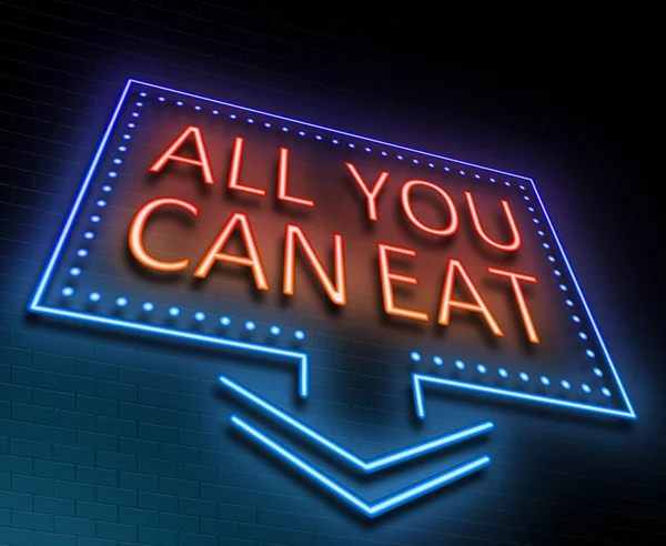 All you can eat concept. Stockfoto