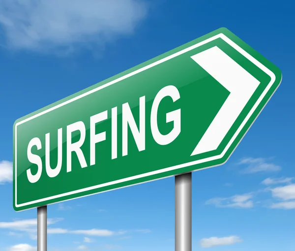 Koncepcja surfingu. — Zdjęcie stockowe