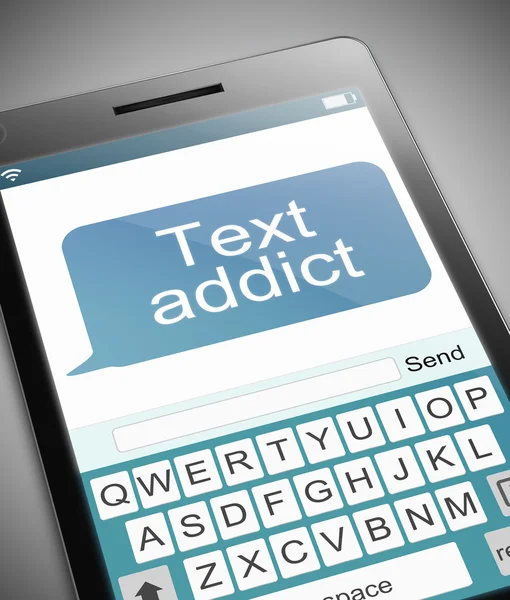 Text addict concept. — Stock Photo, Image