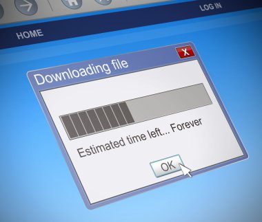 Yavaş download kavramı.