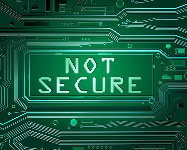 Not secure concept. — Stock Photo, Image