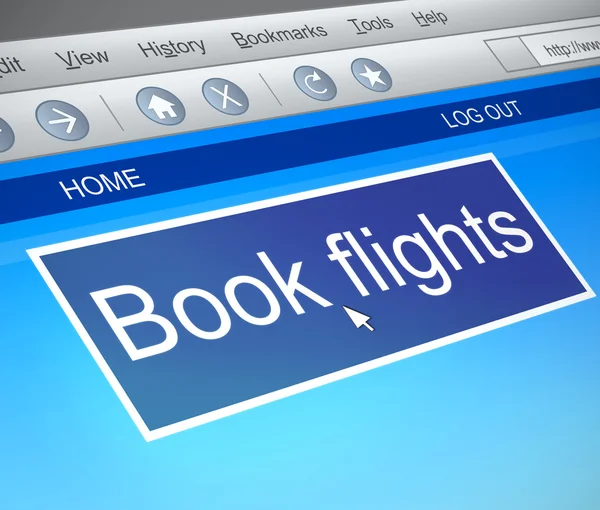 Online flight booking concept. — Stock Photo, Image