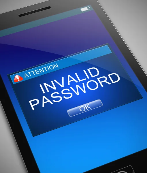 Invalid password concept. — Stock Photo, Image