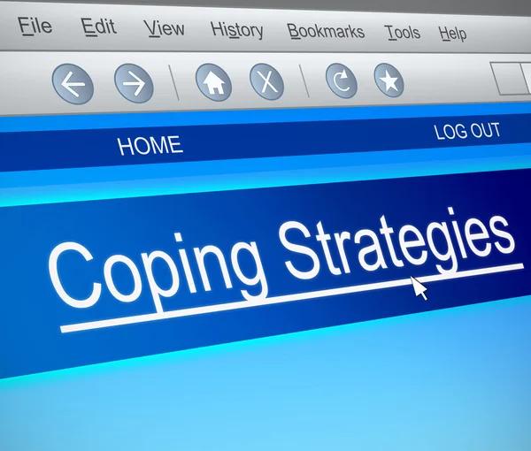 Coping strategier koncept. — Stockfoto