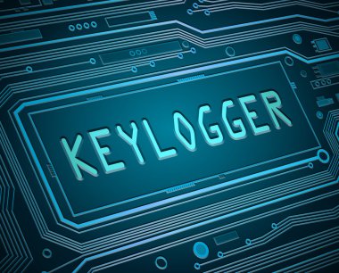 Keylogger concept. clipart
