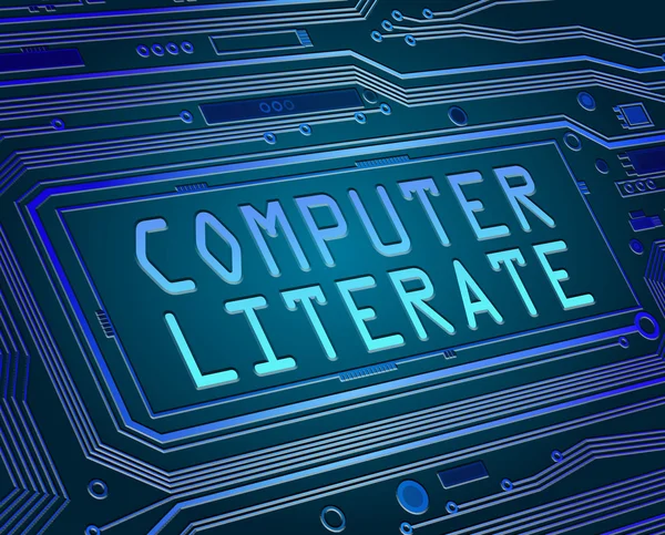 Concetto di alfabetizzazione informatica . — Foto Stock