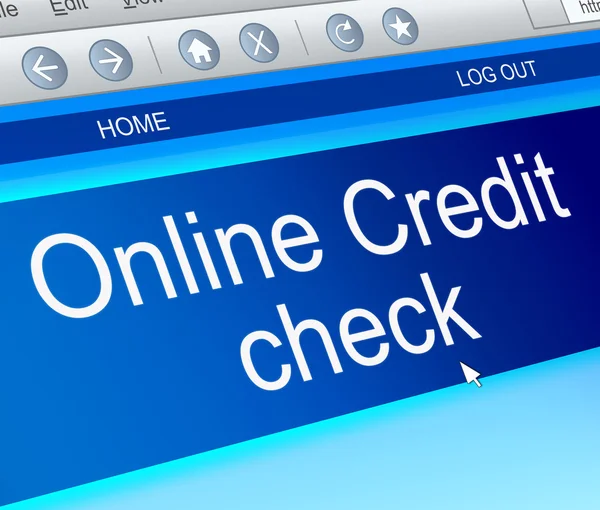 Online credit check. — Stockfoto