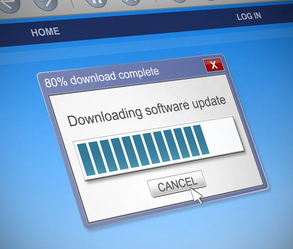 ソフトウェア更新プログラムの概念. — ストック写真