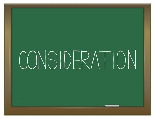 Consideration word formation concept. — Stock Photo, Image