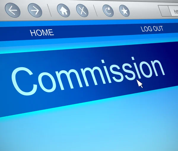 Commission information concept. — Stock Photo, Image