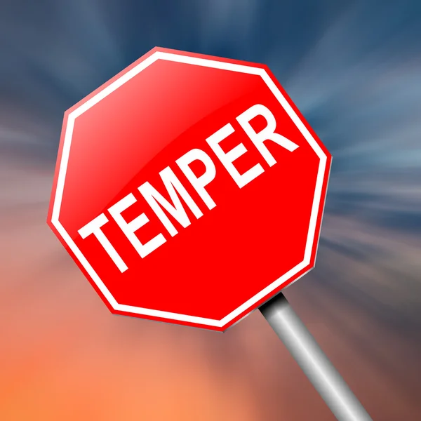 Temper word concept. — Stock Photo, Image