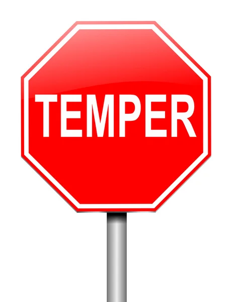 Temper word concept. — Stock Photo, Image