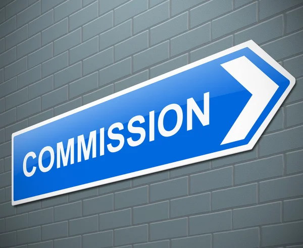 Commission sign concept. — Stock Photo, Image