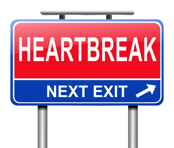 Heartbreak teken concept. — Stockfoto