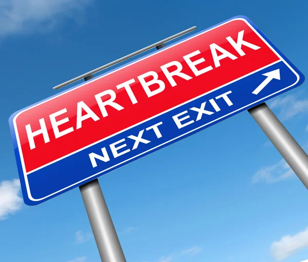 Heartbreak teken concept. — Stockfoto