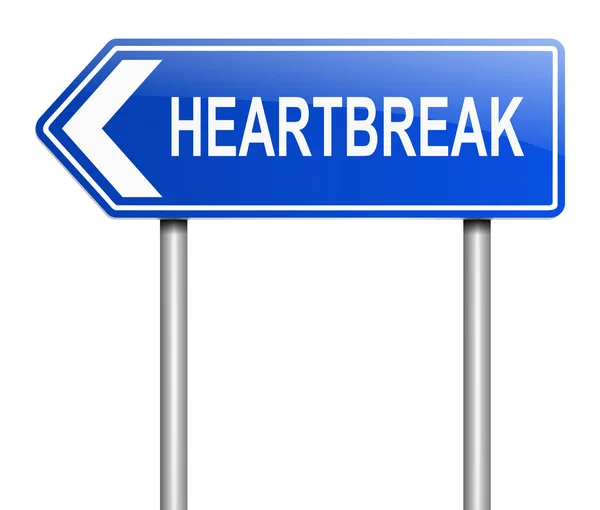 Heartbreak teken concept. — Stockfoto