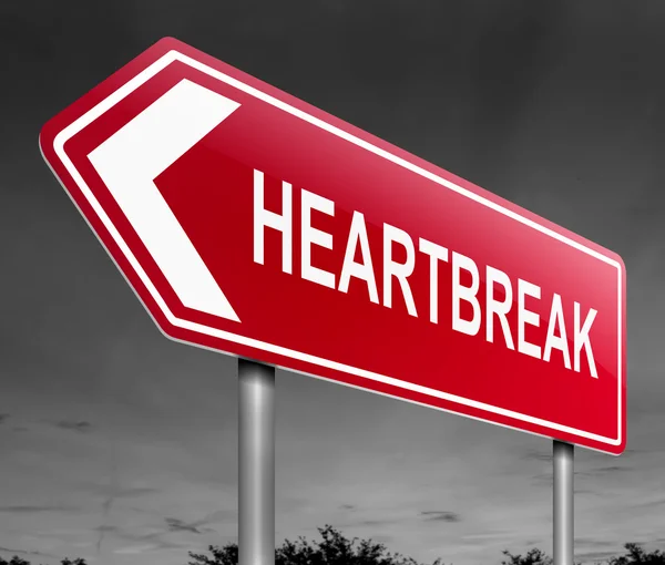 Heartbreak teken concept. — Stockfoto