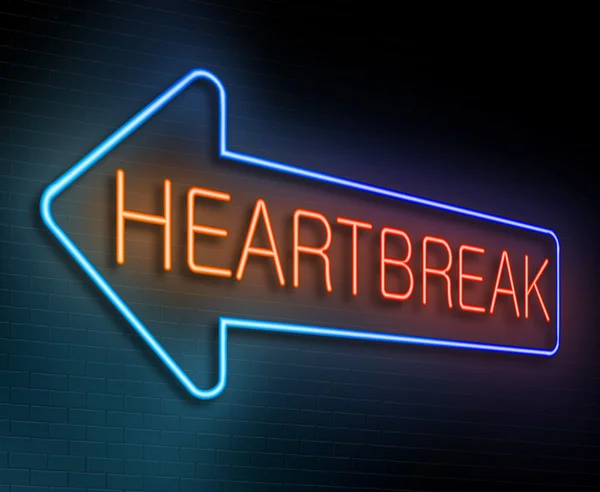 Heartbreak tecken koncept. — Stockfoto