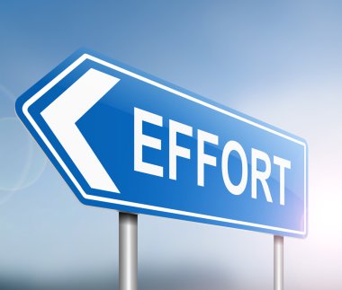 Çaba işareti kavramı.
