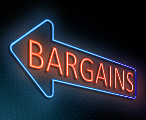 Bargains sign concept. — Stock Photo, Image