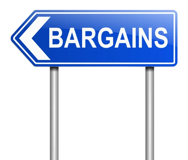 Bargains sign concept. — Stock Photo, Image