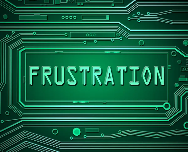 Frustration teknik koncept. — Stockfoto