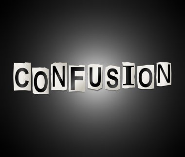 Confusion word concept clipart