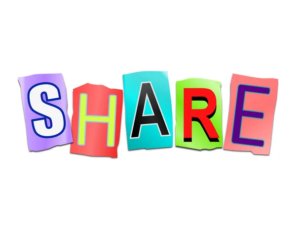 Share-Wort-Konzept. — Stockfoto