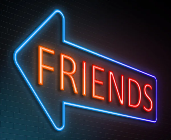 Friends neon concept. — Stock Photo, Image