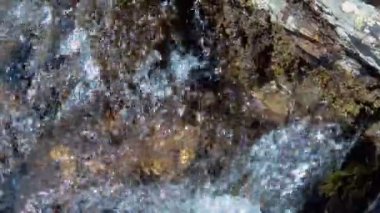 Şelaleli ve hızlı akan suyla Alp nehri