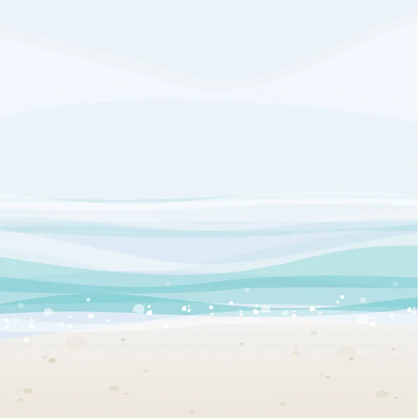 Blauer Ozean Oder Meer Welle Vektor Sommer Strand Banner Hintergrund — Stockvektor