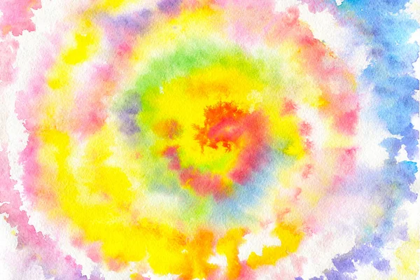 Tie Dye Spiral Rainbow Wallpaper Color Abstract Texture Background Hippie — Stock Photo, Image