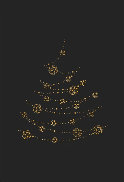 Doodle árbol de navidad. Elementos extraídos a mano. — Archivo Imágenes Vectoriales