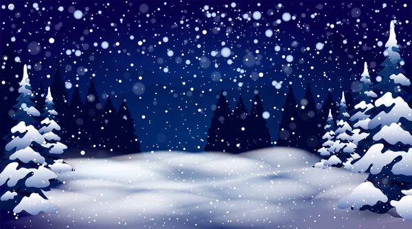 Winter wonderland achtergrond voor kerstkaart. — Stockvector