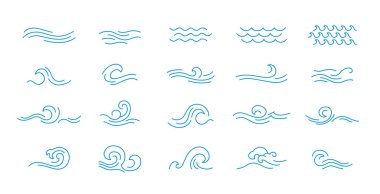 Basit karalama dalgası ile vektör satırı simgesi ayarlandı.