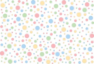 Renkli noktalı bahar arkaplanı. Puantiyeli basit dikişler.