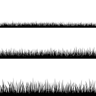 Çim silueti. Üst üste koymak için pankart yerleştir.
