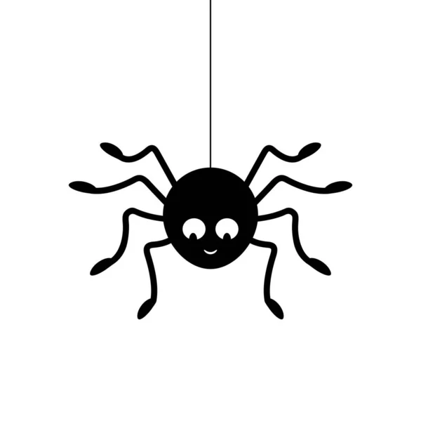 Egyszerű rajzfilm pók mosollyal. — Stock Vector