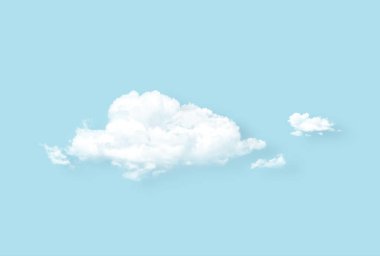 One white cloud on blue background.
