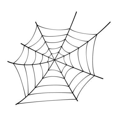 Basit örümcek ağı. Cadılar Bayramı dekorasyonu.