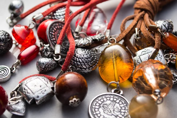 Handmade Artisan Jewellery with Fashionable Charms — 스톡 사진