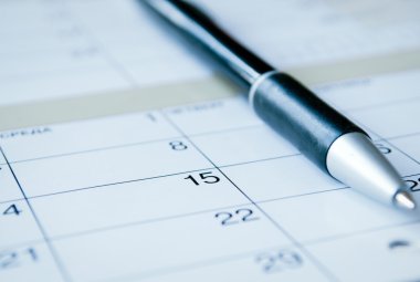 Tükenmez kalem bir takvimi