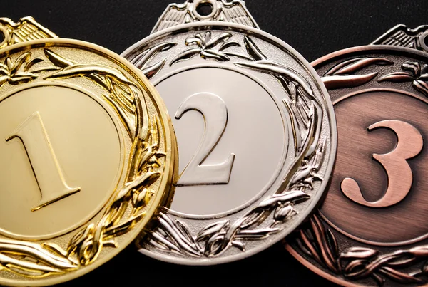 Ödüller için üç madalya — Stok fotoğraf